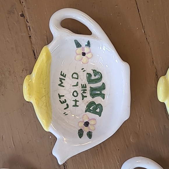 Set of 4 Vintage Teabag Rests - Picture 4 of 7